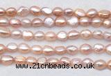 FWP498 14 inches 8mm - 9mm baroque lavender freshwater pearl strands