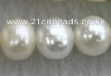 FWP73 15 inches 7mm - 8mm potato white freshwater pearl strands