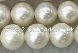 FWP74 15 inches 7mm - 8mm potato white freshwater pearl strands