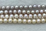 FWP94 15 inches 8mm - 9mm potato purple freshwater pearl strands