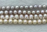 FWP94 15 inches 8mm - 9mm potato purple freshwater pearl strands