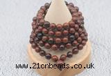 GMN1131 Hand-knotted 8mm, 10mm mahogany obsidian 108 beads mala necklaces