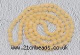 GMN117 Hand-knotted 6mm honey jade 108 beads mala necklaces