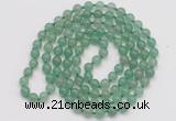 GMN125 Hand-knotted 6mm green aventurine 108 beads mala necklaces