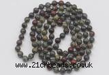 GMN131 Hand-knotted 6mm dragon blood jasper 108 beads mala necklaces