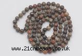 GMN136 Hand-knotted 6mm ocean agate 108 beads mala necklaces