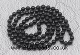 GMN405 Hand-knotted 8mm, 10mm black onyx 108 beads mala necklaces