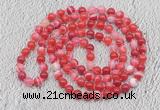 GMN416 Hand-knotted 8mm, 10mm banded agate 108 beads mala necklaces