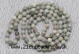 GMN453 Hand-knotted 8mm, 10mm artistic jasper 108 beads mala necklaces