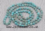 GMN454 Hand-knotted 8mm, 10mm sea sediment jasper 108 beads mala necklaces