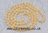 GMN476 Hand-knotted 8mm, 10mm honey jade 108 beads mala necklaces