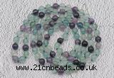 GMN480 Hand-knotted 8mm, 10mm fluorite 108 beads mala necklaces