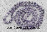 GMN484 Hand-knotted 8mm, 10mm dogtooth amethyst 108 beads mala necklaces