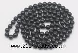 GMN527 Hand-knotted 8mm, 10mm black obsidian 108 beads mala necklaces