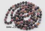 GMN531 Hand-knotted 8mm, 10mm tourmaline 108 beads mala necklaces