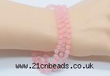 GMN5500 Hand-knotted 6mm matte rose quartz 108 beads mala necklaces