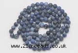 GMN5508 Hand-knotted 6mm matte sodalite 108 beads mala necklaces