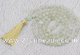 GMN59 Hand-knotted 8mm candy jade 108 beads mala necklace with tassel