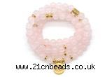 GMN7050 8mm rose quartz 108 mala beads wrap bracelet necklaces