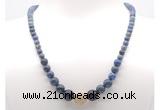 GMN7315 dumortierite graduated beaded necklace & bracelet set