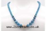 GMN7327 apatite graduated beaded necklace & bracelet set