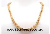 GMN7330 golden tiger eye graduated beaded necklace & bracelet set