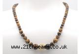 GMN7331 yellow tiger eye graduated beaded necklace & bracelet set