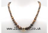 GMN7332 grade AA yellow tiger eye graduated beaded necklace & bracelet set