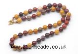 GMN7718 18 - 36 inches 8mm, 10mm round mookaite beaded necklaces