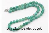 GMN7757 18 - 36 inches 8mm, 10mm round peafowl agate beaded necklaces