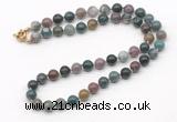 GMN7766 18 - 36 inches 8mm, 10mm round Indian agate beaded necklaces