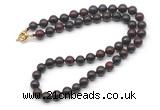 GMN7774 18 - 36 inches 8mm, 10mm round brecciated jasper beaded necklaces