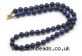 GMN7845 18 - 36 inches 8mm, 10mm round blue tiger eye beaded necklaces