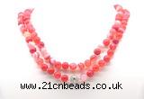 GMN8006 18 - 36 inches 8mm, 10mm red banded agate 54, 108 beads mala necklaces