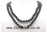GMN8012 18 - 36 inches 8mm, 10mm black onyx 54, 108 beads mala necklaces