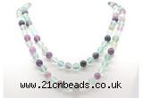 GMN8024 18 - 36 inches 8mm, 10mm fluorite 54, 108 beads mala necklaces