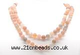 GMN8028 18 - 36 inches 8mm, 10mm moonstone 54, 108 beads mala necklaces