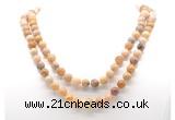 GMN8032 18 - 36 inches 8mm, 10mm fossil coral 54, 108 beads mala necklaces