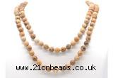 GMN8033 18 - 36 inches 8mm, 10mm picture jasper 54, 108 beads mala necklaces