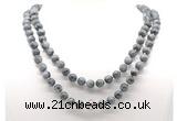 GMN8045 18 - 36 inches 8mm, 10mm eagle eye jasper 54, 108 beads mala necklaces