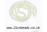GMN8468 8mm, 10mm prehnite 27, 54, 108 beads mala necklace with tassel