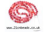 GMN8494 8mm, 10mm red banded agate 27, 54, 108 beads mala necklace with tassel