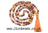 GMN8517 8mm, 10mm mookaite 27, 54, 108 beads mala necklace with tassel