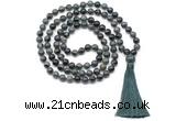 GMN8526 8mm, 10mm kambaba jasper 27, 54, 108 beads mala necklace with tassel