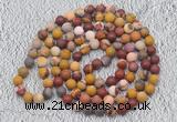 GMN921 Hand-knotted 8mm, 10mm matte mookaite 108 beads mala necklaces