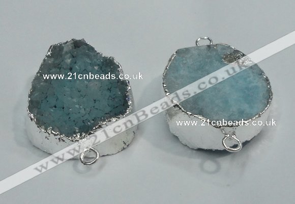 NGC07 20*30mm - 25*35mm freeform druzy agate connectors