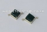 NGC1033 12*12mm diamond agate gemstone connectors wholesale