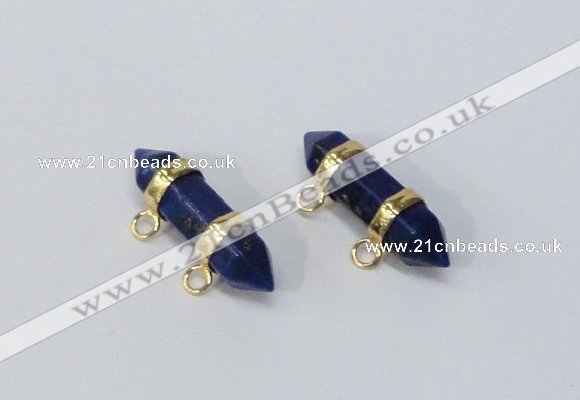 NGC1039 7*30mm – 8*32mm sticks lapis lazuli gemstone connectors