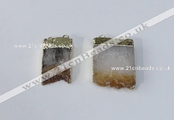 NGC1042 15*25mm – 25*30mm freeform citrine connectors wholesale