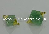 NGC1049 10*14mm – 15*20mm freeform fluorite connectors wholesale